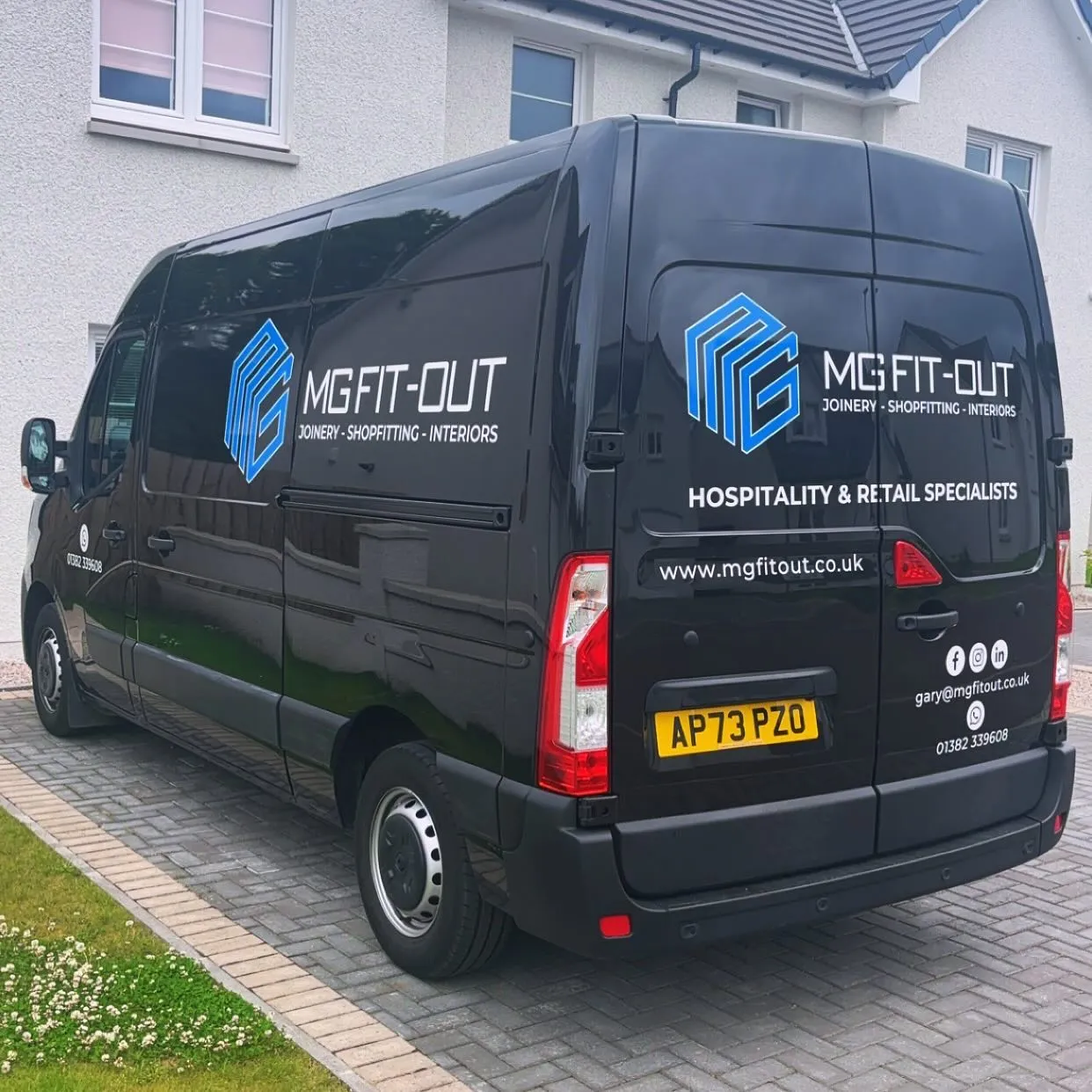 MG Fit-Out company van